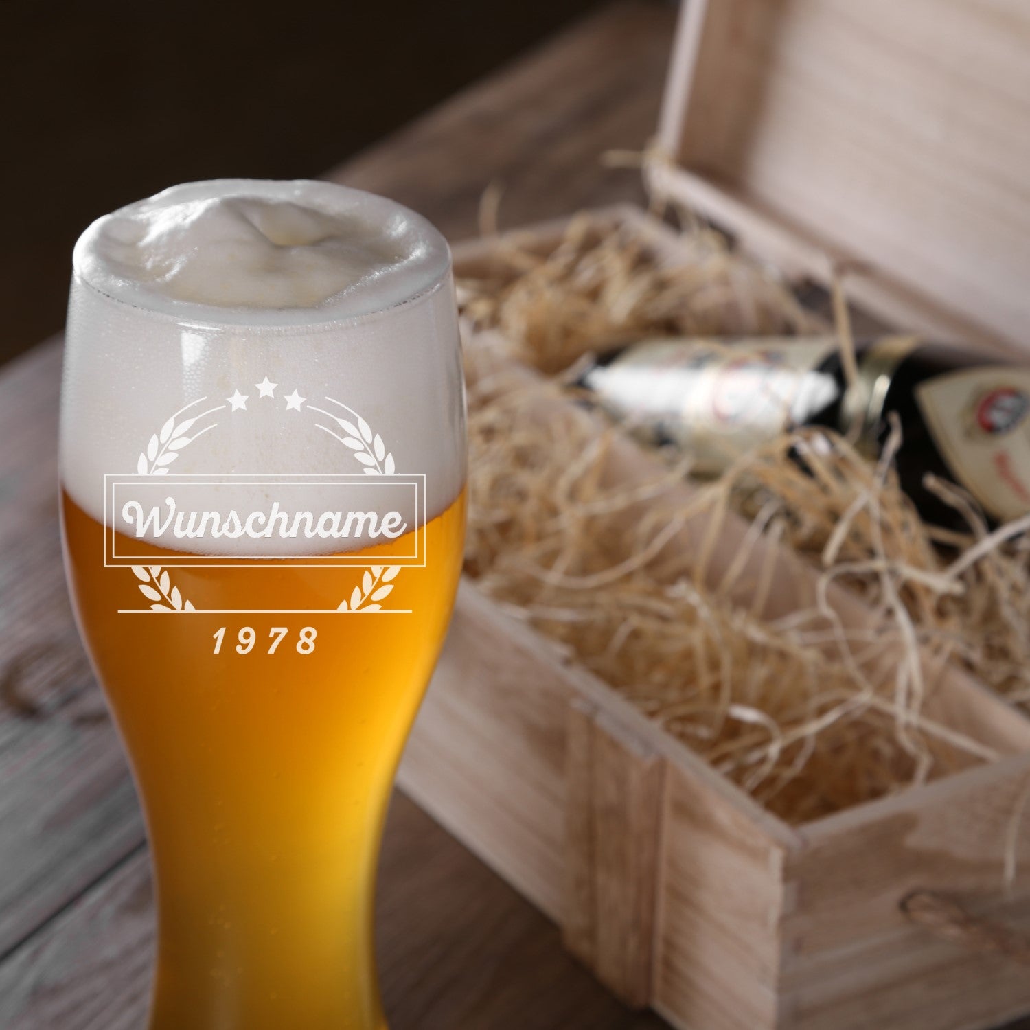 Premium Bierbox mit Leonardo Weizenglas und 0,5l Weizenbier Motiv 05